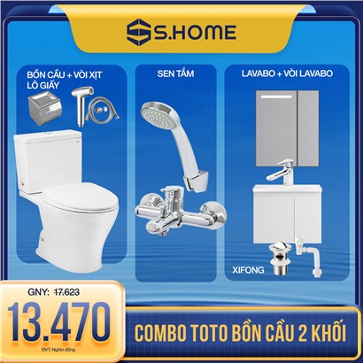COMBO TOTO Bồn Cầu 2 Khối